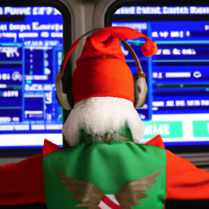 Elf Control getting ready for Santa's Big Flight