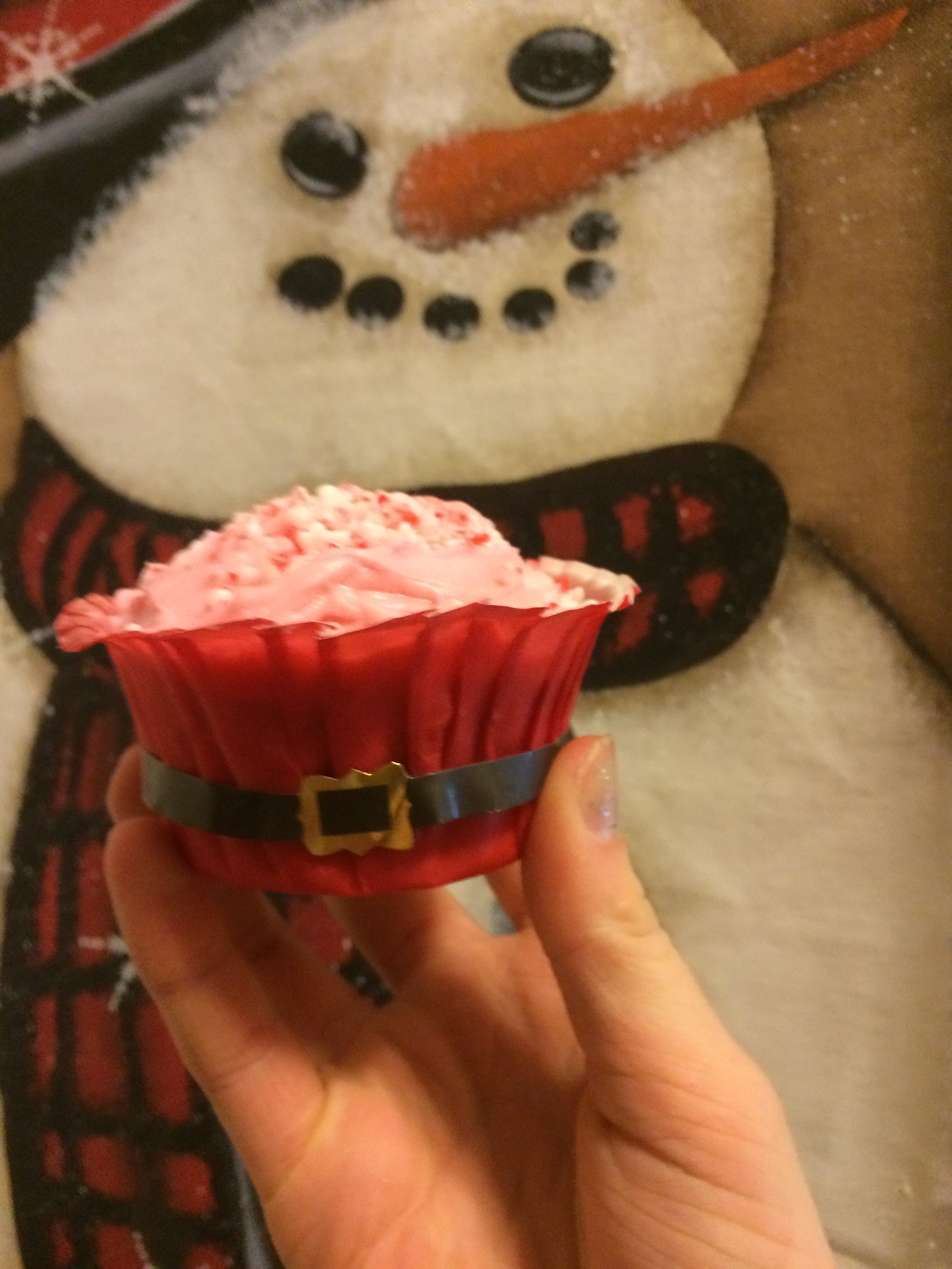 A yummy Christmas cupcake