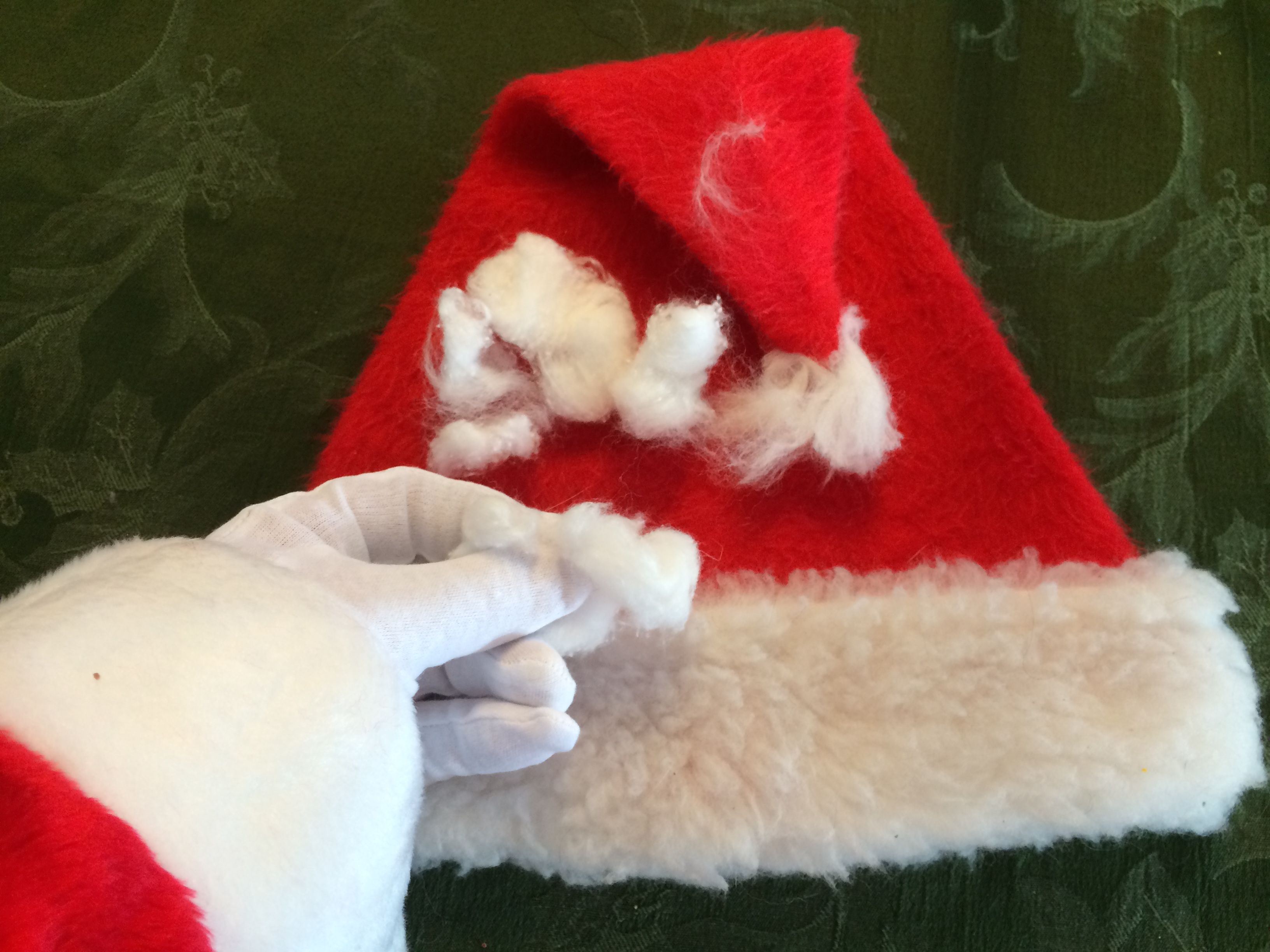 A cat ate Santas hat