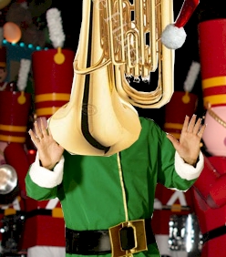 Clumsy & his tuba the Christmas Music Parade