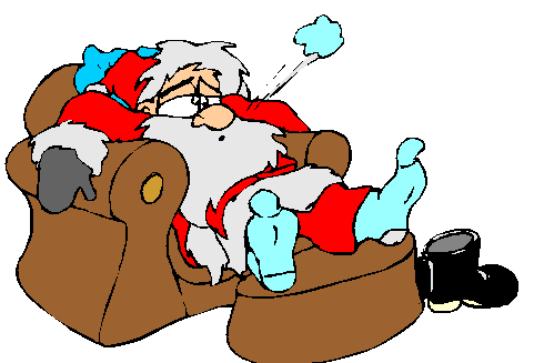 One very tired Santa!