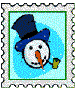 A Frosty the Snowman stamp