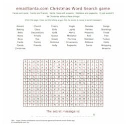 Downloadable Christmas Word Search game