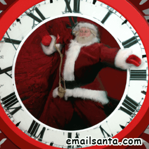 Santa showing days in a year clock