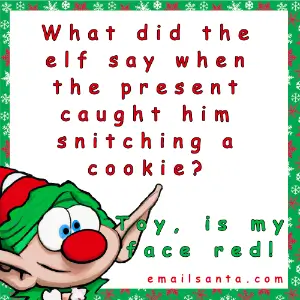 best elf jokes: red face toy not boy