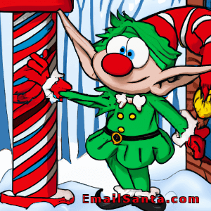 red nose north pole elf