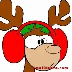 reindeer joke wearing earmuffs