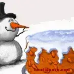 a snowman joke about icing sugar