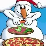 a joke about a snowman putting chili peppers on his pizza