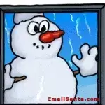 a snowman joke about frosted glass