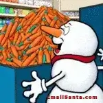 a snowman joke about picking his nose