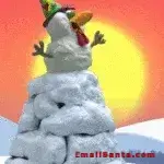 a snowman joke about a rooster and an igloo
